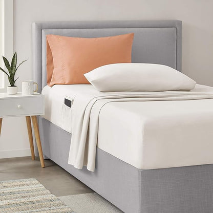 Comfort Spaces Bed in A Bag - Trendy Casual Design Cozy Comforter with Complete Sheet Set with Side Pocket, All Season Cover, Matching Shams, Twin XL(66 in x 90 in), Gloria, Damask Coral 6 Piece