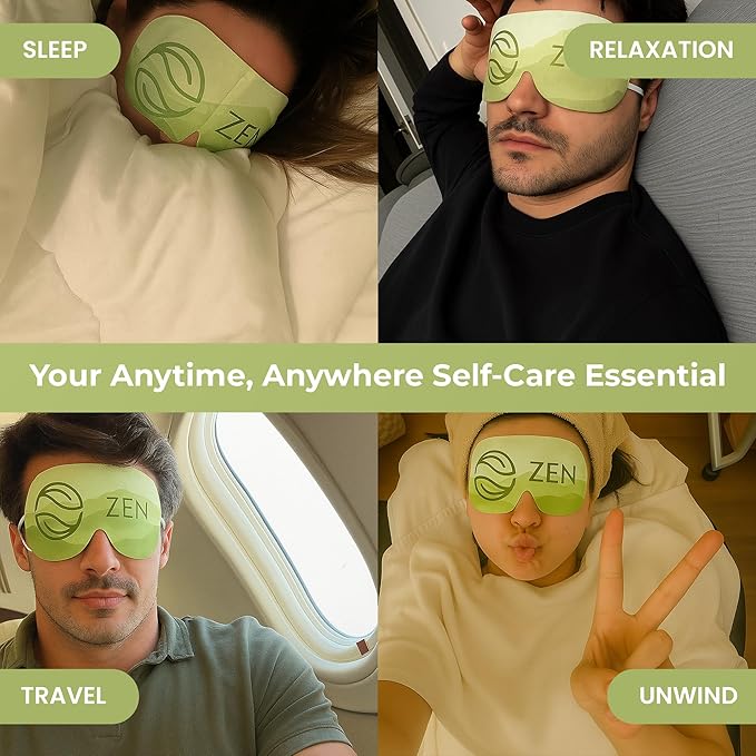 Body Restore Heated Eye Mask for Dry Eyes 5 Pack – Self Heating Warm Compress, Valentines Day Gifts for Her and Him, Birthday Gifts for Women and Men, Stye Eye Treatment, Relaxation – Green Tea