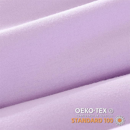 YIRDDEO Queen Comforter Set - Comforter Queen Size Sets with Ball Pom Fringe, Soft Bedding Set for All Seasons - 3 Pieces, 1 Comforter (90"x90") & 2 Pillow Shams (20"x30"), Lavender Purple