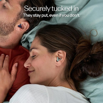 Alpine Silence Earplugs for Sleep, Focus & Travel - V-Shape Snug Fit & Soft Oval Tips – 4 Sizes XS/S/M/L - Comfortable, Reusable Hearing Protection - up to 25dB – Green