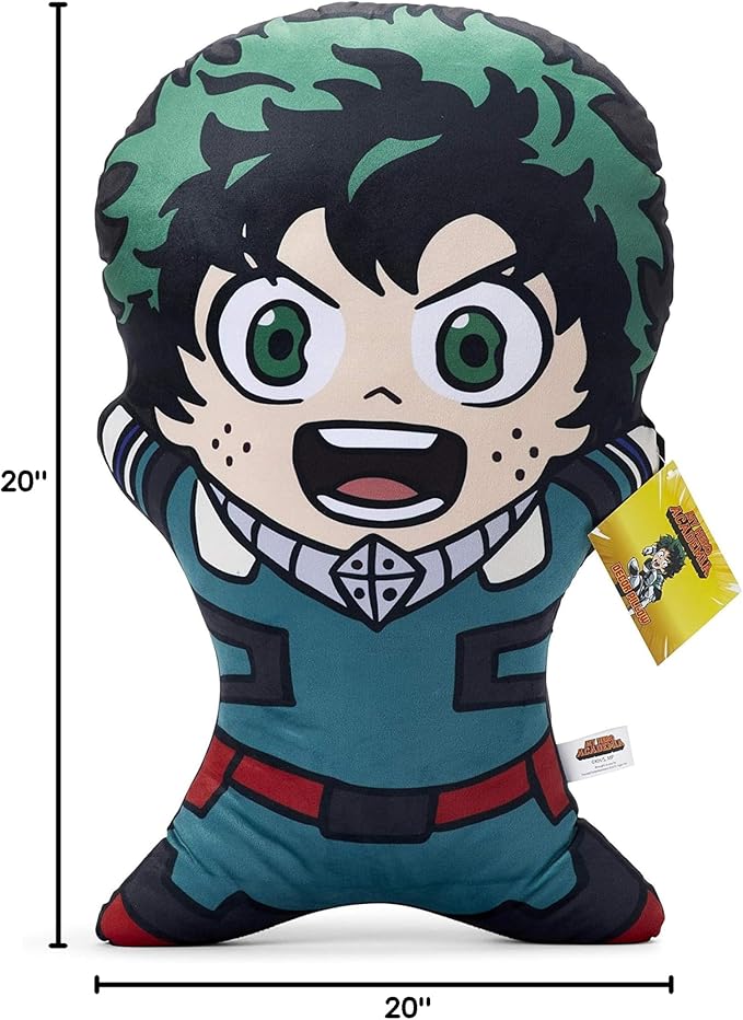Official My Hero Academia Character Pillow For Adults- 20-Inch Izuku Midoriya Doll Body Replica - Gift for Friends, Family, and Fans - Bed, Couch, Room- Soft Throw Cushion - Licensed Merchandise