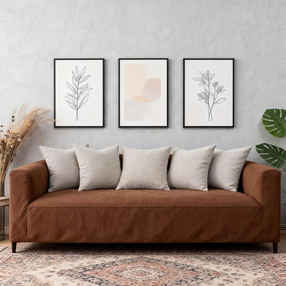 Decorative Couch Pillow Covers SofaThrow pillows with inserts included Bohemian-Style Country Cushion Cover Suitable for Beds, Sofas, Living Rooms, and Home Decor 2pack 18X18 inch.(Cement Grey)