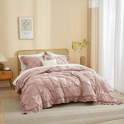 Farmhouse Lightweight Bedding Comforter Set, 1x90x90 Inch Microfiber Comforter with 2x20x26 Pillowcases, Cozy Soft Warm Comforter Set for Bed, Queen Size