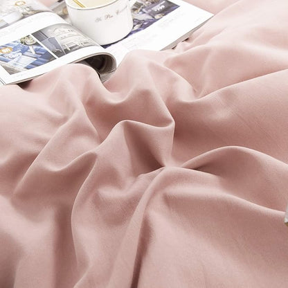 CLOTHKNOW Pink Full Size Comforter Sets 3Pcs Dusty Rose Bedding Comforter Sets Girls Women Comforter Mauve Comforter with 2 x Pillow Cases