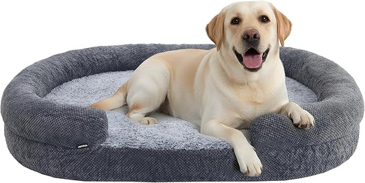 Arthritis Dog Bed, Orthopedic Dog Bed with Memory Foam, Extra Spacious Pet Bed with Supportive Sides, Removable Washable Cover, Designed for Senior Dogs Comfort Better Sleep and Joint Support
