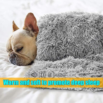 Pet Dog Bed Blankets, Fluffy Fleece Dog Throw Blankets Sleep Mat,Soft Puppy Blankets Cat Kitten, S M L XL,Fuzzy Reversible Sherpa Blanket for Bed, Couch, Sofa, Travel,Washable & Lightweight