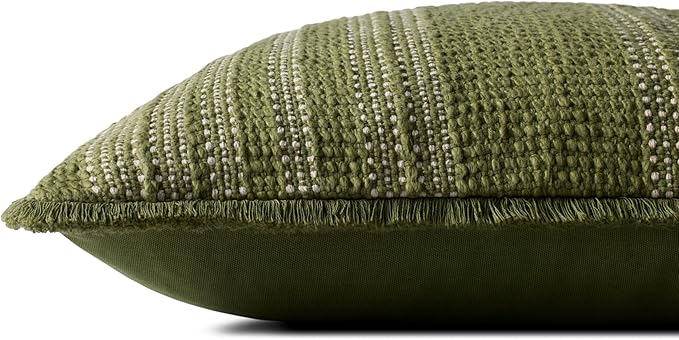 Loloi II Collection PLL0131 Green/Ivory 20'' x 20'' Cover Only Pillow