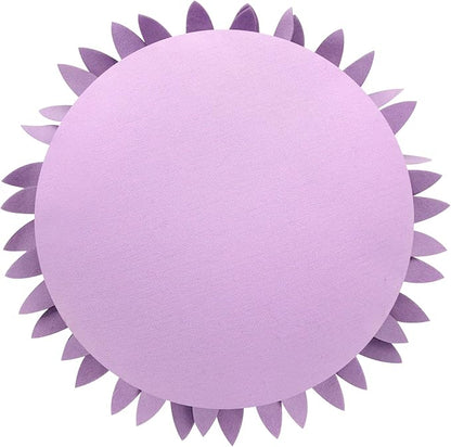 Contempo Lifestyles 3D Daisy Flower Decorative Pillow - Design Patented, Shaped for Couch & Bed (18" Flower, 16" With Insert, Solid Lilac)