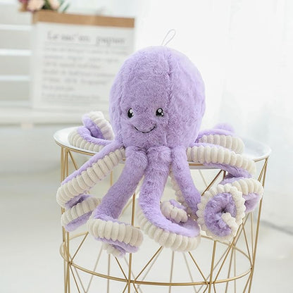 Cute Big Octopus Pillows,Interior Decoration Octopus Cushion,Soft Marine Animal Decorations (Viole, 15.7 inch)