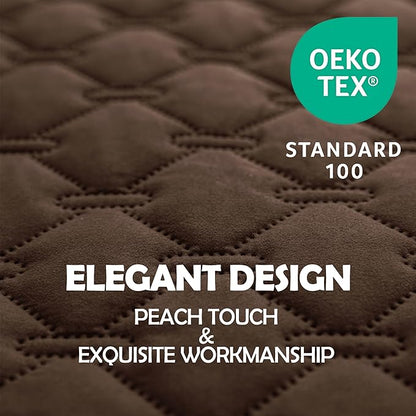 gogobunny 3X Stronger Waterproof Pet Blanket, Scratch Proof Furniture Protector for Dogs Cats, Reversible Cover 30x80 Inch, Dark Chocolate