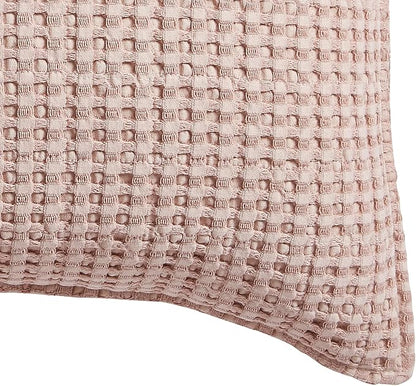 Levtex Home - Mills Waffle - Decorative Pillow - Poly Filled - Blush - Sham Size (20 x 20in.)