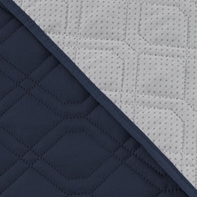 PrinceDeco Waterproof Couch Cover for Dogs Washable Dog Blanket for Bed Couch Sofa Outdoor Bed Cover with Anti-Slip Back(32x82 Inch,Navy)