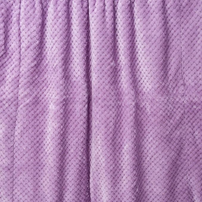 Fuzzy Pet Blanket, Warm and Soft Plush Fleece for Dog or Cat Bed, Couch, Sofa, Travel, Outdoor, Camping (32" x 40", DW-Lavender)