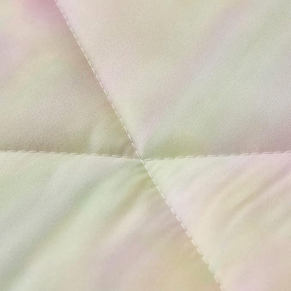 Rainbow Marble Comforter Sets,Texture in Rainbow Colors. Acrylic Painting with Bright Pink, Blue, Green and Yellow Colors.Decorative Bedding Comforter Sets with 2 Pillow Shams, Twin Size