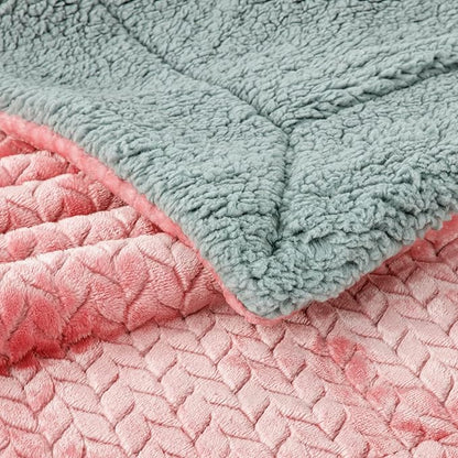 Fuzzy Blanket or Fluffy Blanket for Baby Girl or boy, Soft Warm Cozy Coral Fleece Toddler, Infant or Newborn Receiving Blanket for Crib, Stroller, Travel, Outdoor (40" x 48", MD-Rose Pink)