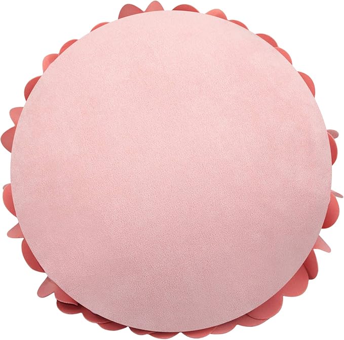 Contempo Lifestyles Flower Pillow – Decorative Pillow 3D Round Throw Pillows for Home Décor – Handmade Sweetheart Flower Pillow for Bed & Couch-Sunflower Pillow - 16 Inch Peach