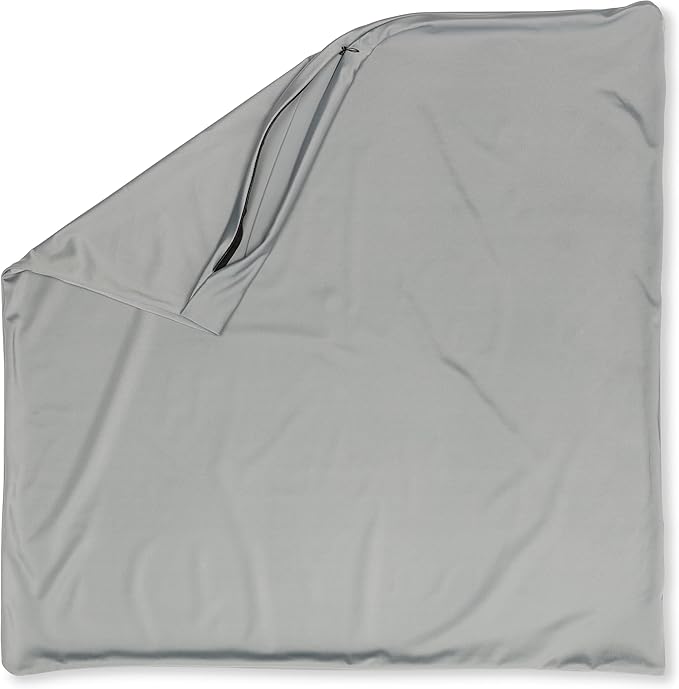 PILLOWY 26"x26" Throw Pillowcases (Cover Only) - 85/15 Nylon, Spandex - Luxurious, Silky, Stretchy & Soft - 1Pcs Solid Color - A Perfect Choice for Couch Chairs Sofa Bed Adult/Kids Bedroom, Light Grey
