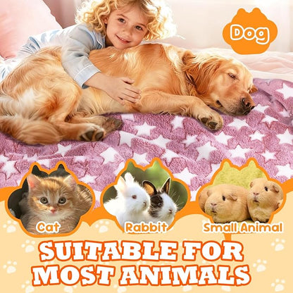 3 Pcs Dog Blanket Super Soft Pet Puppy Blankets Calming Dog Blankets for Small, Medium Large Dogs Warm Sleep Mat Washable Dog Blanket for Puppy Cat (42"×30")
