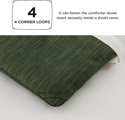Bedsure California King Comforter Set - Dark Green Soft Bedding for All Seasons, Cationic Dyed Bed Set, 3 Pieces, 1 California King Size Comforter (104"x96") and 2 Pillow Shams (20"x36"+2")