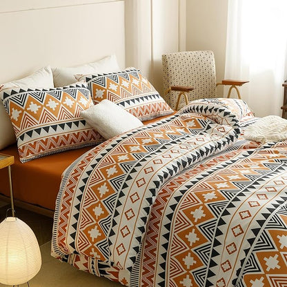 CLOTHKNOW Aztec Comforter Set Twin/Twin XL Southwestern Bedding Comforter Sets Geometric Aztec Navajo Bedding Sets Twin