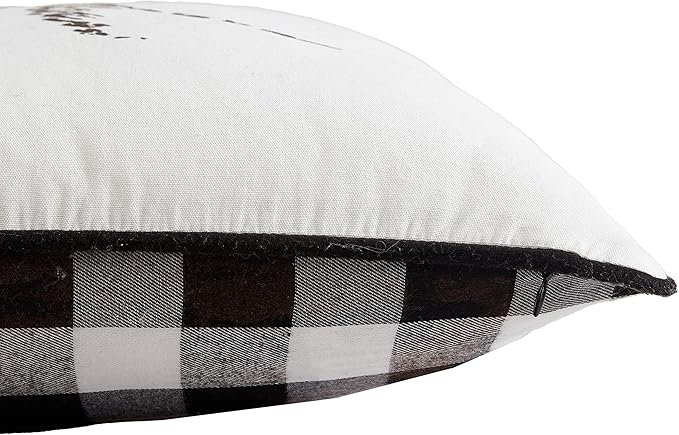 Eddie Bauer - Throw Pillow with Zipper Closure, Perfect Luxurious Bedding Set for Bed or Sofa (Morning Stag Black, 20" x 20")