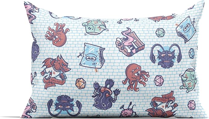 Northwest Dungeons & Dragons Monsters Stick Together 4 Piece Twin Bed in a Bag Set, Bedding Set with Comforter and Sheets, Soft and Cozy for All Seasons
