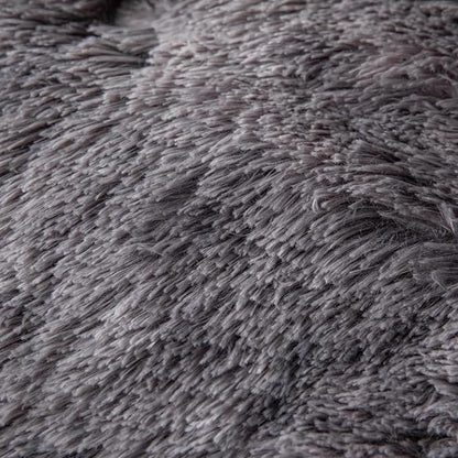 chovy Faux Fur Tie-Dyed Black Gray White Colorful Comforter Sets Twin - 3PC Bed Set Ultra Soft Plush Flannel Velvet Fluffy Fuzzy Bedding（Comforter x 1 Pillowcases x 2）