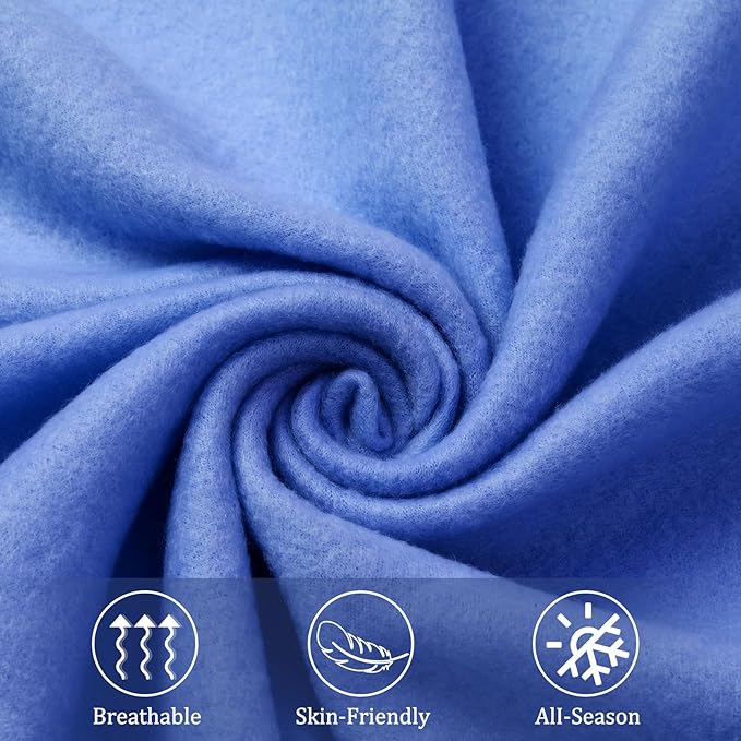 Kinlop Fleece Blanket Bulk 60 x 50 Inch Soft Lightweight Fleece Cozy Blanket Warm Throw Plush Pet Throw for Bed Couch Sofa Home Office Wedding Gifts Travel Camping(Deep Sea Blue)