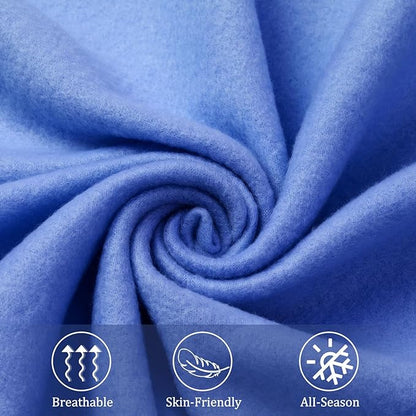 Kinlop Fleece Blanket Bulk 60 x 50 Inch Soft Lightweight Fleece Cozy Blanket Warm Throw Plush Pet Throw for Bed Couch Sofa Home Office Wedding Gifts Travel Camping(Deep Sea Blue)