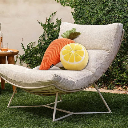 Phantoscope Fruit Shaped Pillows Series Happy Easter Carrot Shaped Pillow Fun Home Decor of Fruit Themed Cushion Corduroy Carrot with Leaves Decorative Pillow for Couch Bed, Orange, 22 x 10 inches