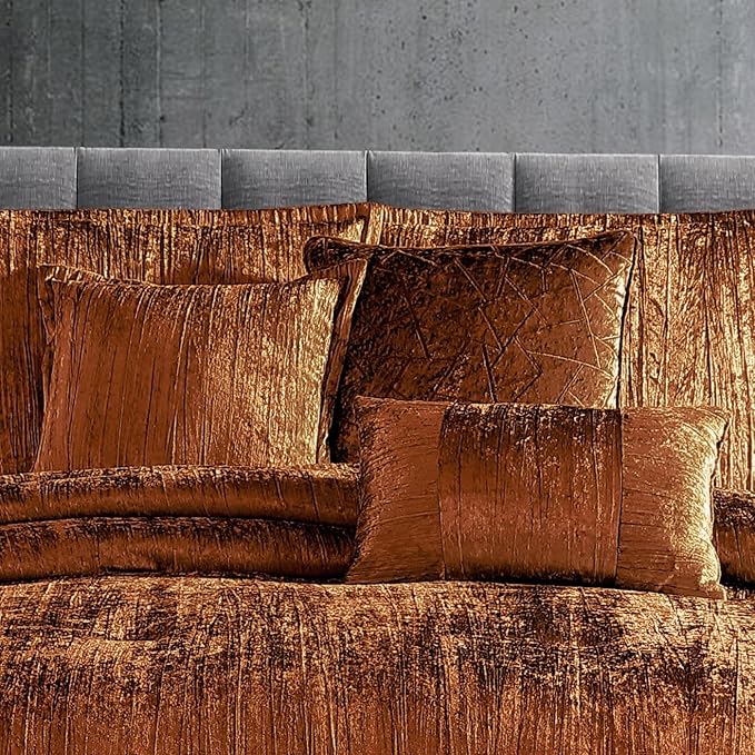 Riverbrook Home Turin Comforter Set, Queen, Spice, 7-Piece Set