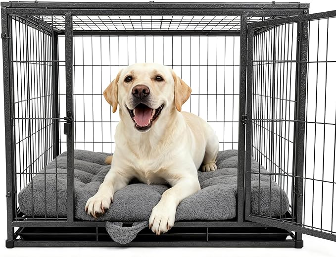 Washable Dog Couch Bed, Pet Sofa with Removable Cushion & Non-Slip Bottom, Orthopedic Plush Furniture for Medium/Large Dogs,Cat & Dog Loveseat.(Dark Grey)
