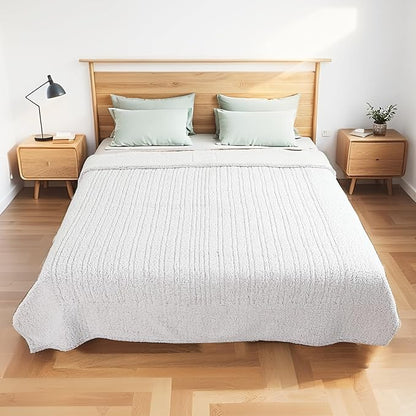 Electric Heated Blanket Full Size 72"×84" with 9 Heating Levels & 1-10Hs Auto Off，Double Sided Plush Sherpa, Energy Efficient, Machine Washable, for Couch & Bed, Light Gradient Blue