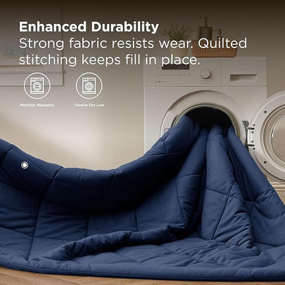 Bedsure 7 Pieces King Comforter Set Premium Series, Hotel Luxury Soft Bed in a Bag, Goose Down Alternative, Safe for Sensitive Skin Bedding Comforter All Season Medium Warmth, Navy Blue King Size