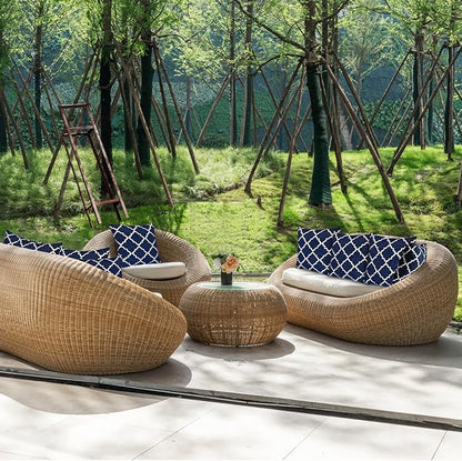 JMGBird Water-Resistant Outdoor Pillows Set of 2, 18x18 inch Durable Navy Blue Grid Pattern Throw Pillows with Inserts for Patio Furniture