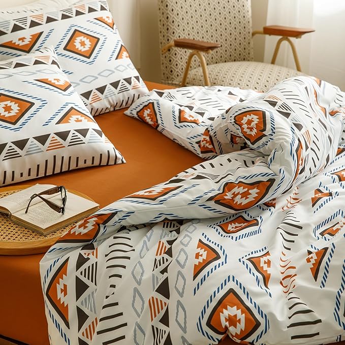 Cottonight Aztec Comforter Set King Beige and Khaki Western Bedding Comforter Set King Bohemian Women Men Farmhouse Blanket Quilts Tribal Rustic Navajo Bedding Comforter King Size