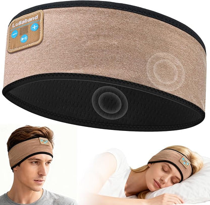 Lullaband Sports Headband Headphones Wide Stretchy Non-Slip Moisture Desert Color Wicking Sweat Sleep Headbands for Men Women Sleeping Running Fitness Yoga Cycling