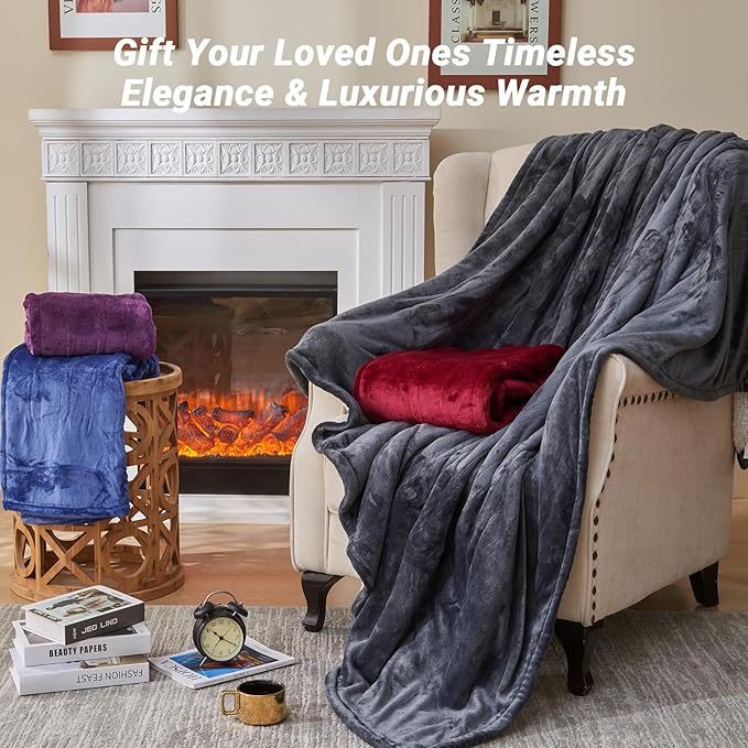 Electric Heated Blanket Twin Size 62''x84'' Soft Flannel & Sherpa Electric Blanket with 10 Heating Levels, Automatically Shut Down After 8h with Overheat Protection Machine Washable