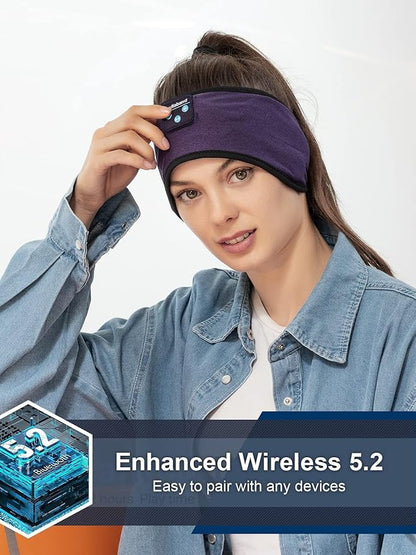 Lullaband Sleep Headband Headphones Non-Slip Stretchy Wireless Bluetooth Sleep Headphones for Men & Women Perfect for Sleep Running Fitness Yoga Cycling