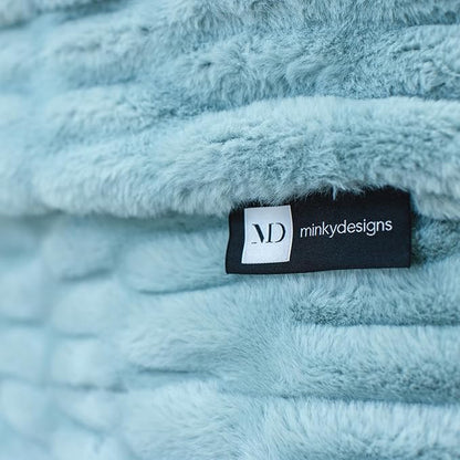 Minky Designs Glacier Glide Minky Blanket – Ultra Soft Faux Fur Throw Blanket for Couch, Bed & Home – Fluffy, Warm & Luxurious – Chic Collection (Large, 60x72)