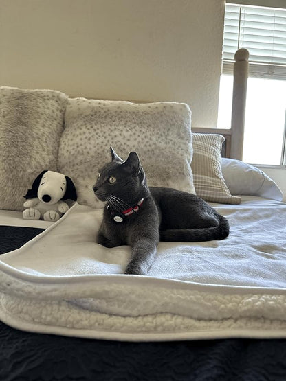 Sherpa Dog & Cat Blanket, Cozy Ultra-Soft Fleece Comfort for Your Furry Family