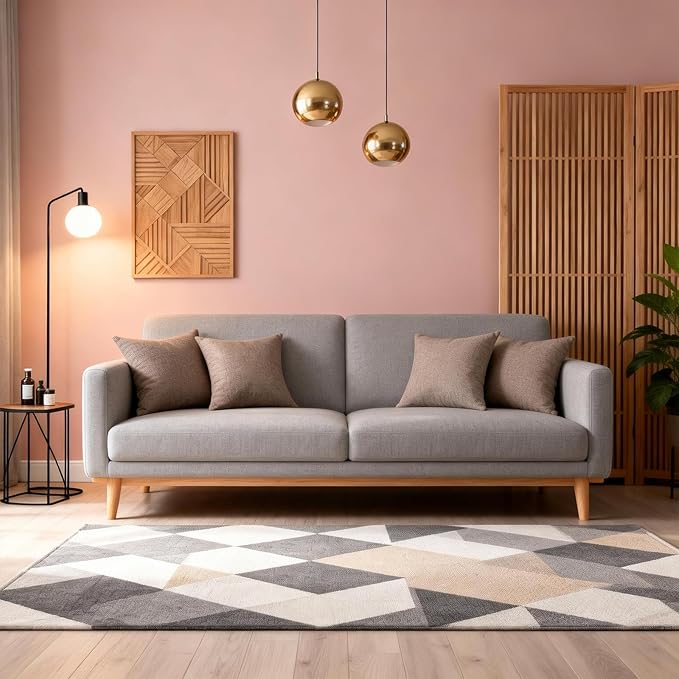Decorative Couch Pillow Covers SofaThrow Pillows with Inserts Included Bohemian-Style Country Cushion Cover Suitable for Beds, Sofas, Living Rooms, and Home Decor 2pack 18X18 inch.(Oatmeal)