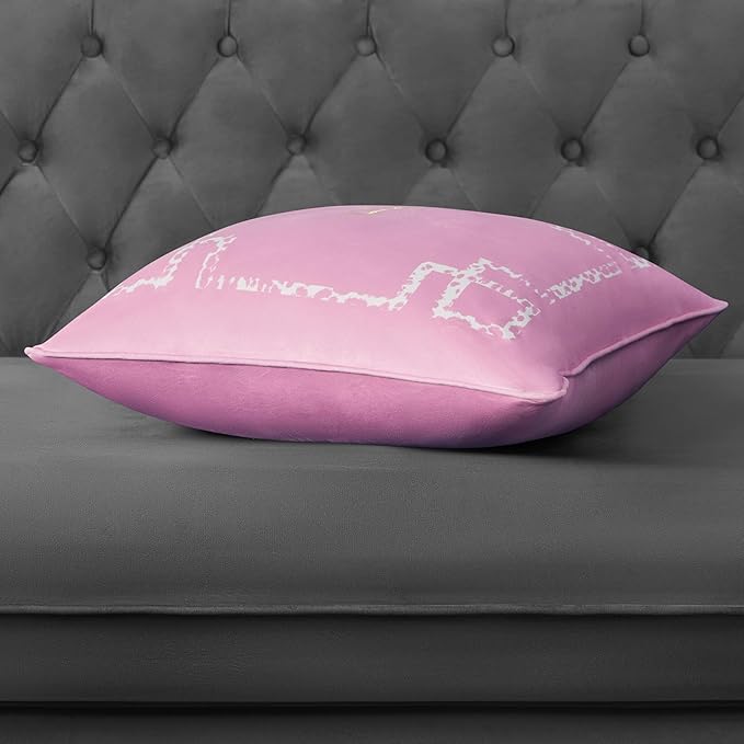 Juicy Couture Decorative Accent Throw-Pillows, 20"x20", Lattice Rose Pink