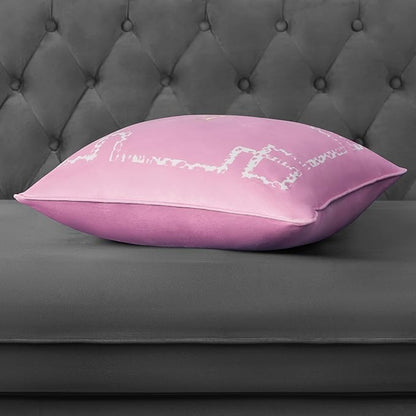 Juicy Couture Decorative Accent Throw-Pillows, 20"x20", Lattice Rose Pink