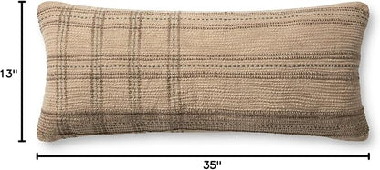 Loloi Angela Rose x Calista Collection PAR0018 Tan/Slate 13'' x 35'' Cover w/Poly Pillow