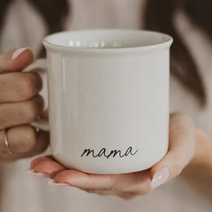 Sweet Water Decor Mama Campfire Mugs - 11oz Cute Coffee Mugs for Hot & Cold Drinks - Dishwasher & Microwave Safe - Ceramic Travel Mug - Ideal Tea and Espresso Mug