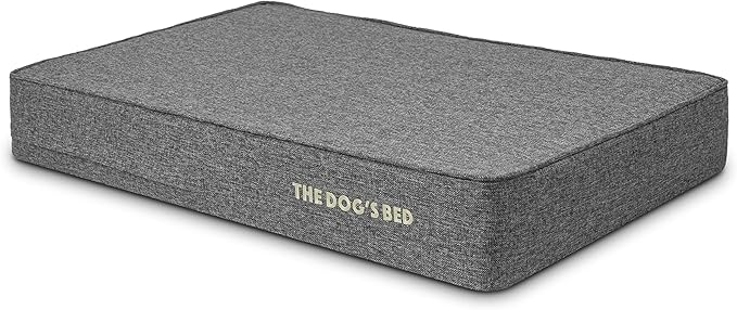 The Dog’s Bed Orthopedic Memory Foam Dog Bed Mattress, Linen Fabric, Grey Linen, L, 6-Inch