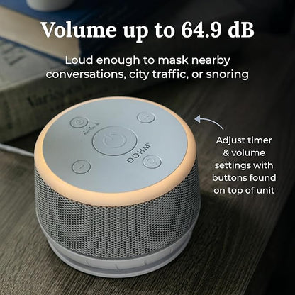 Yogasleep Dohm Nova White Noise Sound Machine, Better Sleep for Babies & Adults. Includes Night Light, 10 Fan Speeds & Calming Pink Noise for Louder Noise Masking. Noise Canceling for Office Privacy.