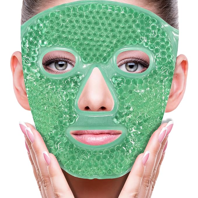 ZNÖCUETÖD Face Ice Mask Facial Ice Packs Gel Hot Cold Compress for Post Oral, Dental, Nose,Facelift Plastic Cosmetic & Laser Surgery Recovery Puffiness Swelling Dark Circles & Headaches Gift for Women