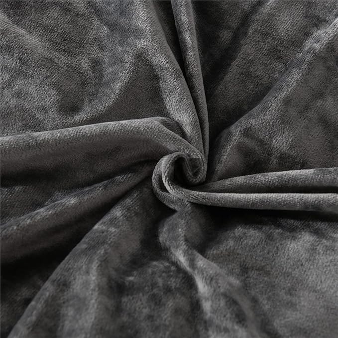 Sunshine Nicole Distressed Velvet Comforter Set, Distressed Velvet Face and Brushed Solid Microfiber Reverse, with Light Weight Soft Poly Fill, 5 Pieces Grey, King